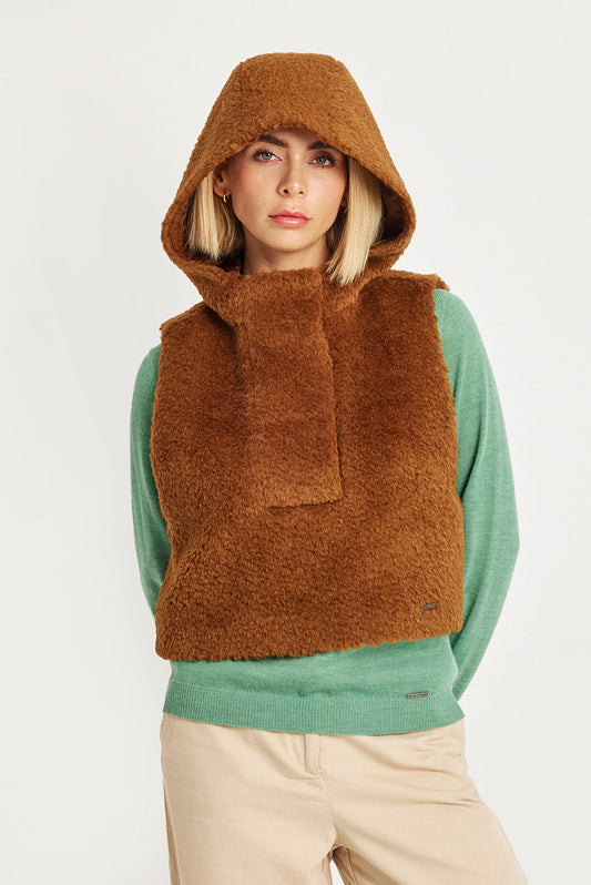 Chaleco Weil Suri Alpaca &amp; Wool Color Café