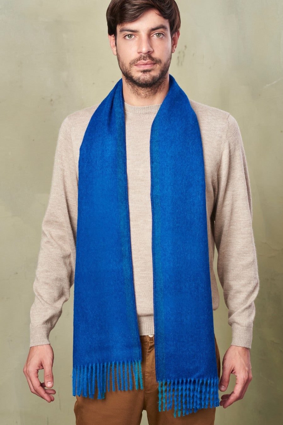 Rabat - A Scarf Baby Alpaca Color Blue