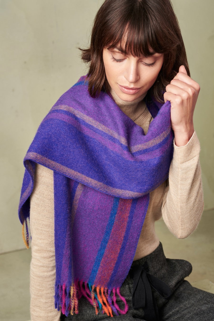 Rack Morado Scarf Baby Alpaca Color Purple