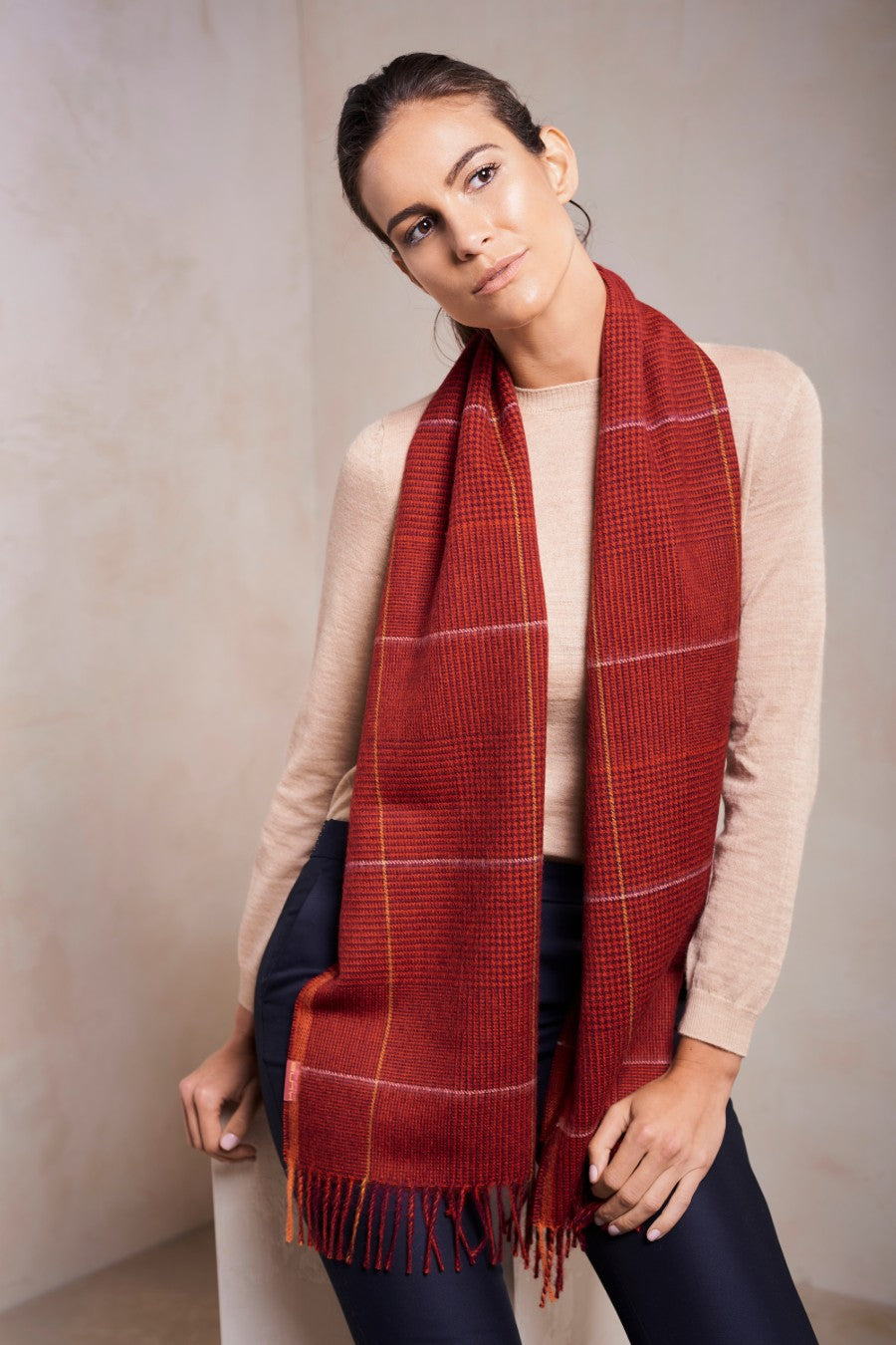 Perdiz Scarf Baby Alpaca Color Red
