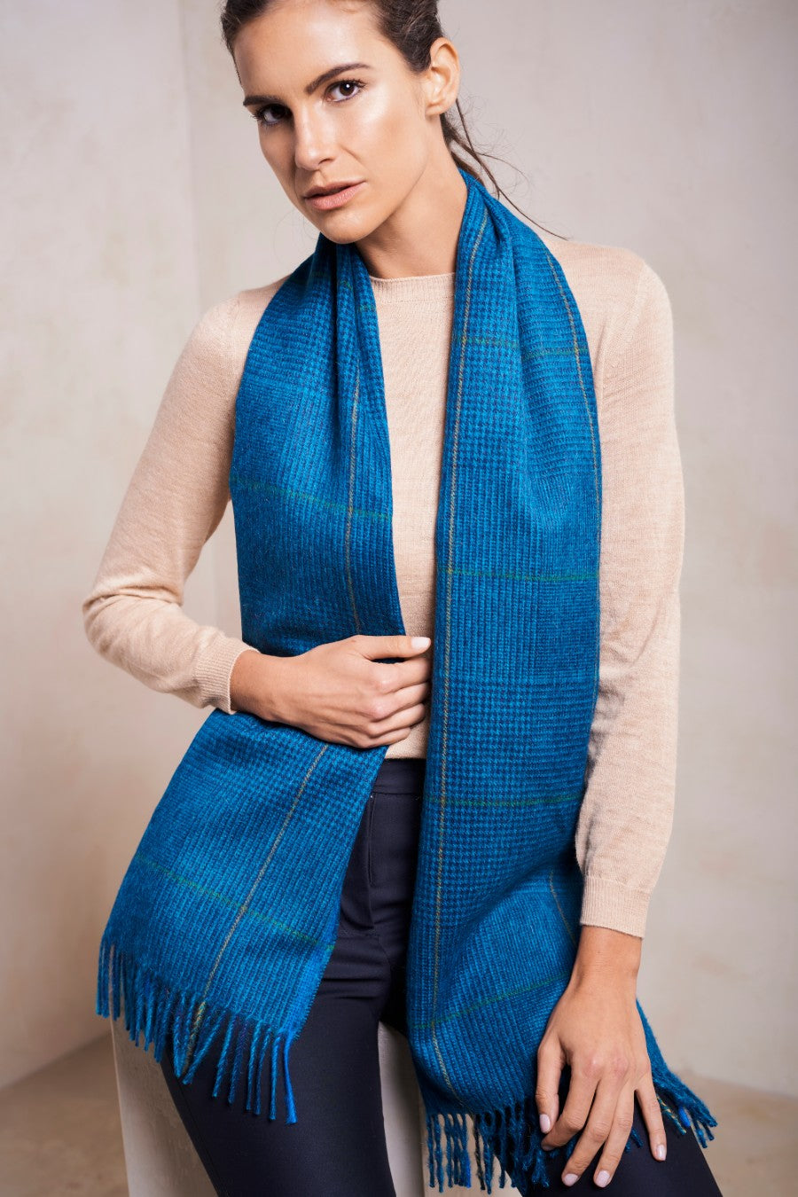 Perdiz Scarf Baby Alpaca Color Blue