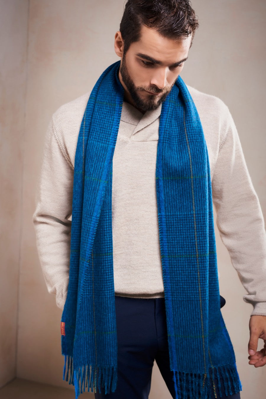 Perdiz Scarf Baby Alpaca Color Blue