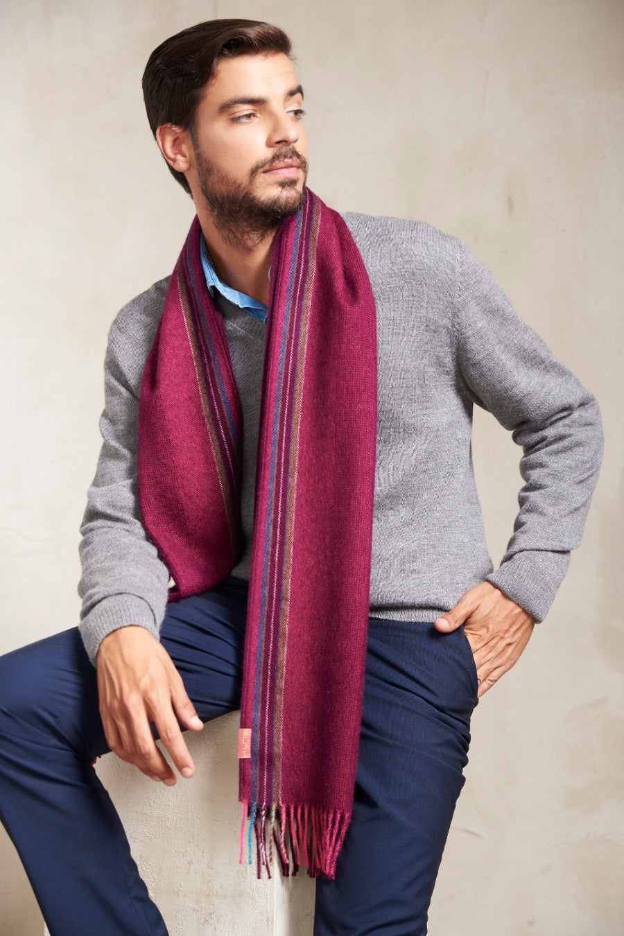 Pepa Scarf Baby Alpaca Color Red
