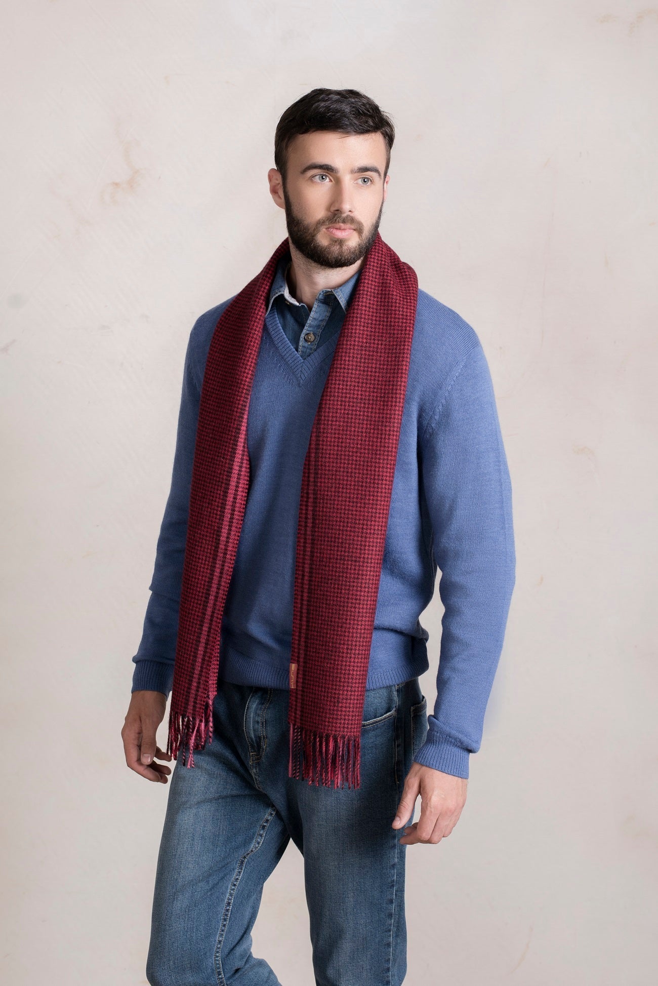 Valoración Bufanda Baby Alpaca Color Rojo