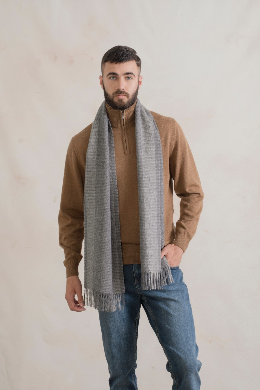 Bufanda Ravage Baby Alpaca Color Gris