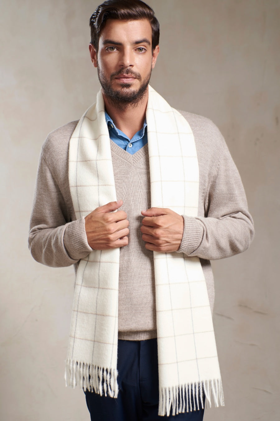 Pino Scarf Baby Alpaca Color Ecru