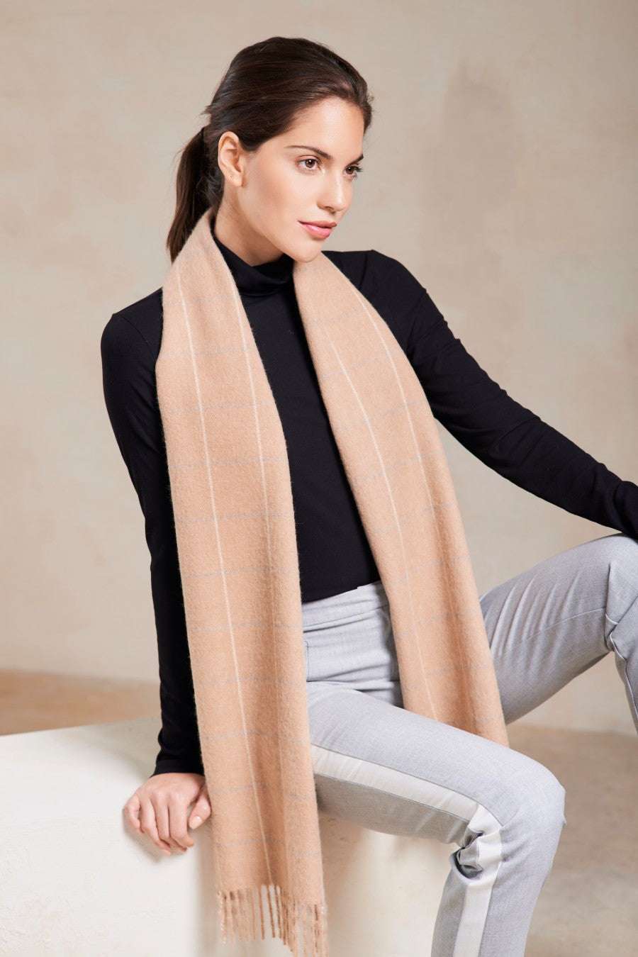 Pino Scarf Baby Alpaca Color Beige