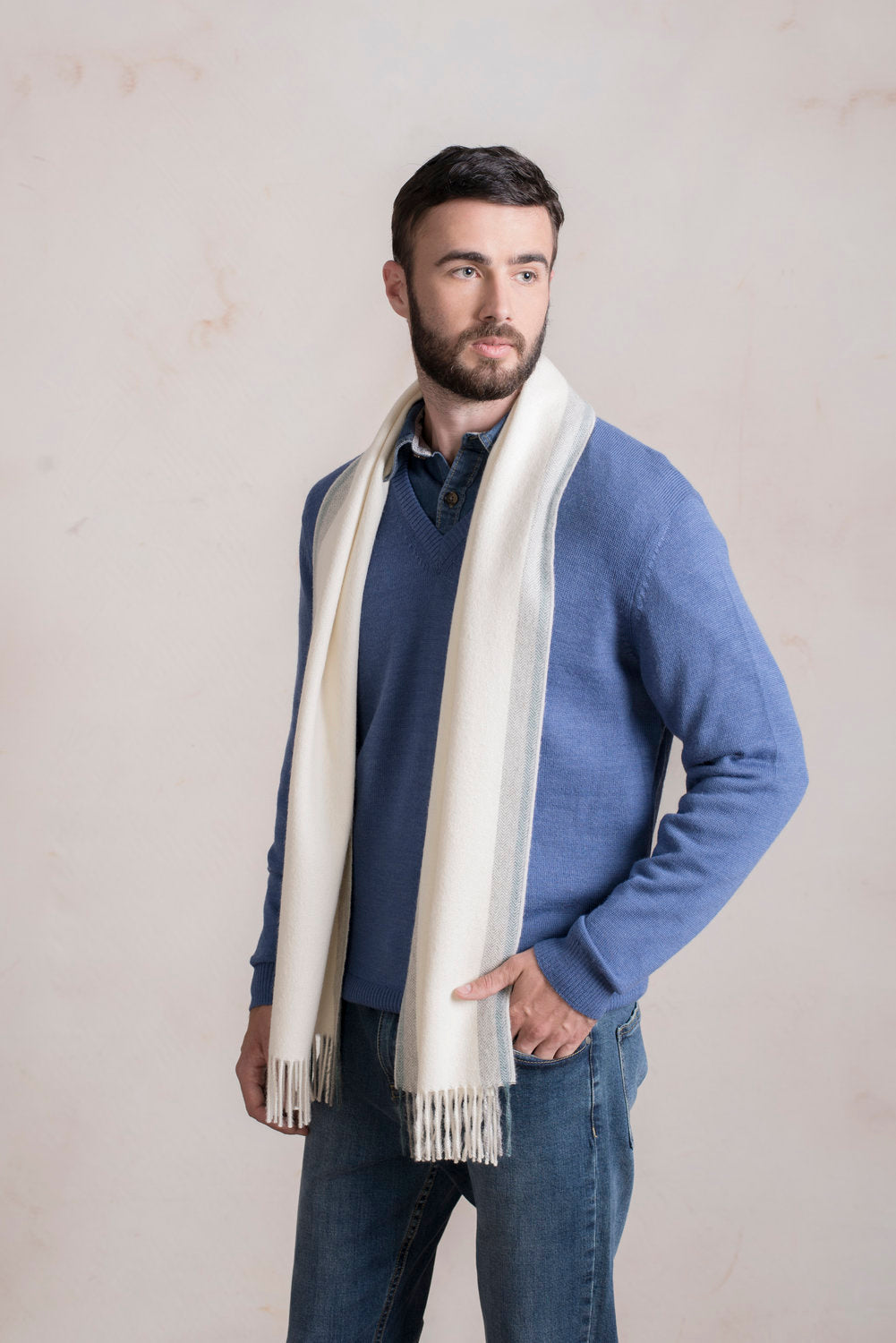 Bufanda Ravenna Baby Alpaca Color Crudo