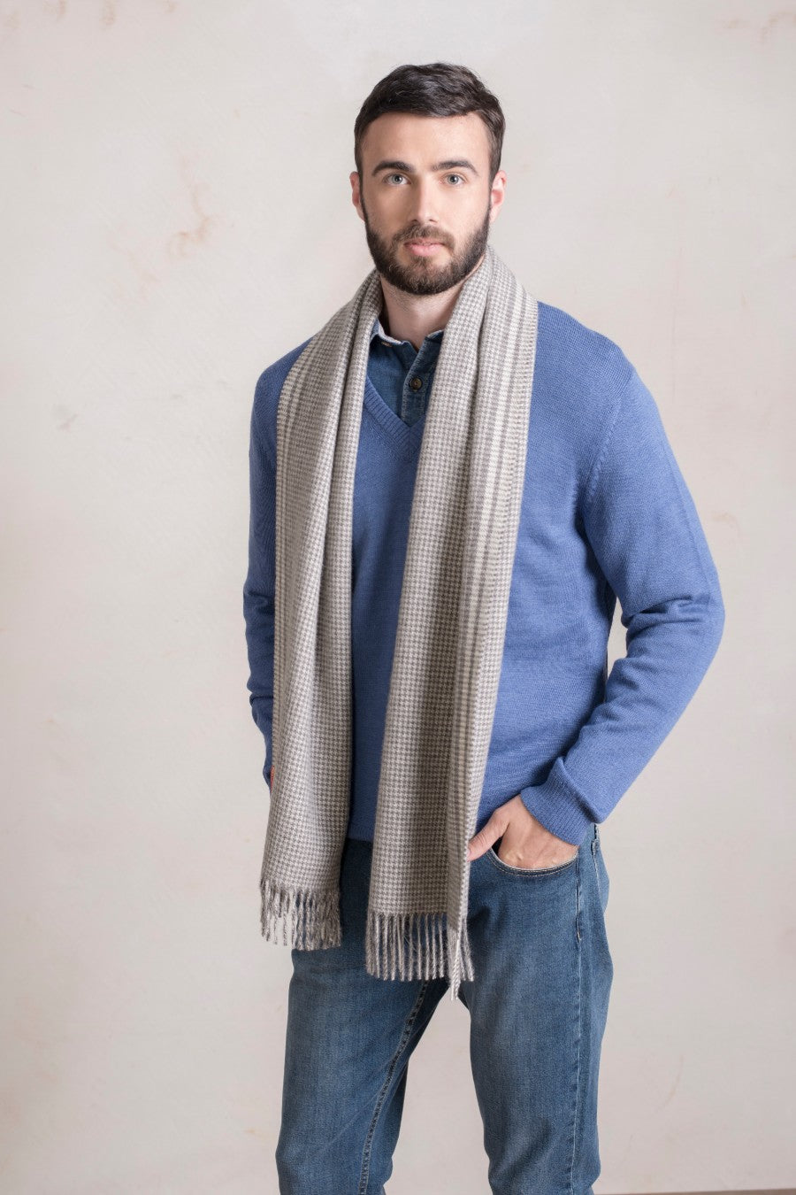 Bufanda Rather Baby Alpaca Color Gris