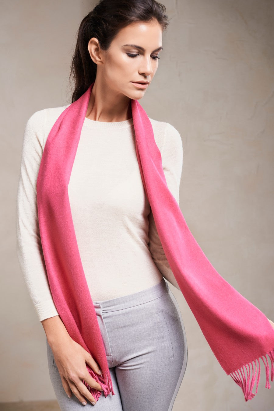 Penang Scarf Baby Alpaca Color Fuccia