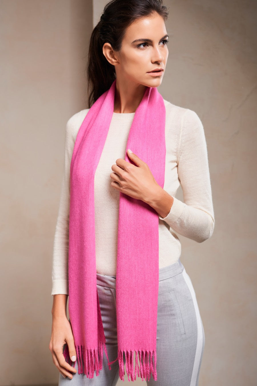 Penang Scarf Baby Alpaca Color Fuccia