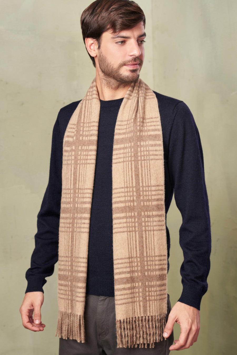Race Scarf Baby Alpaca Color Beige