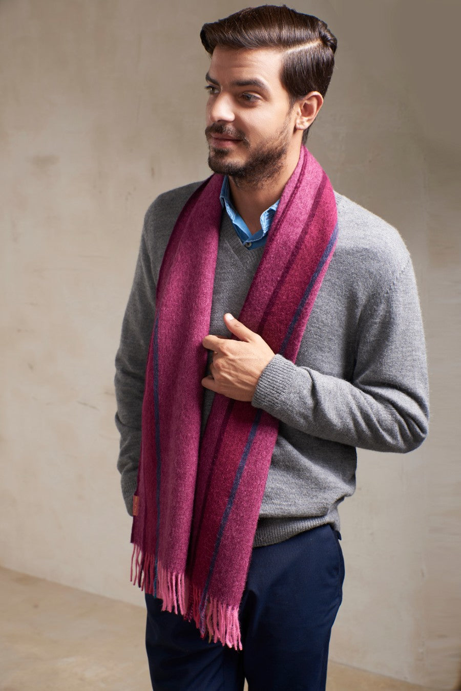 Perejil Scarf Baby Alpaca Color Pink