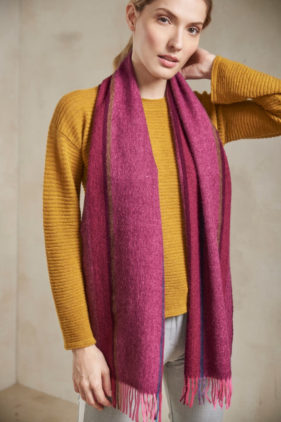 Perejil Scarf Baby Alpaca Color Pink