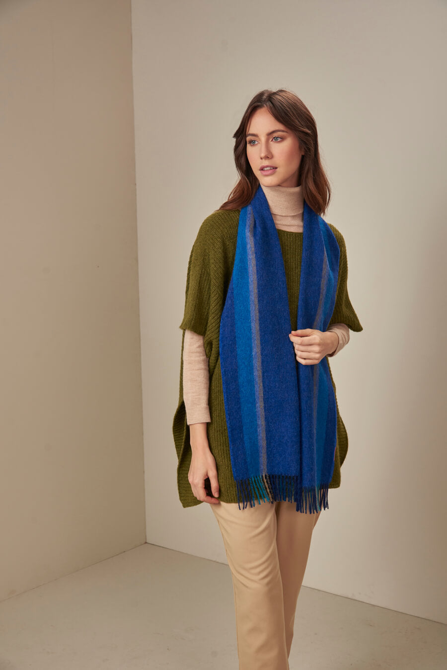 Perejil Scarf Baby Alpaca Color Blue