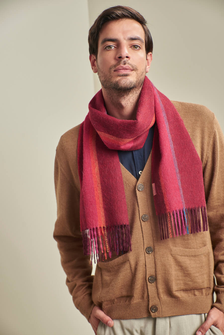 Perejil Scarf Baby Alpaca Color Red