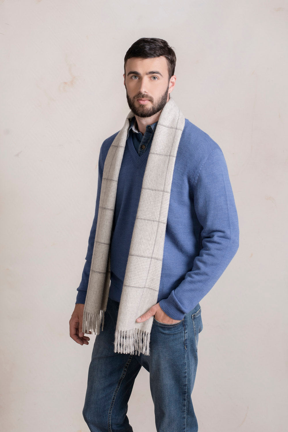 Bufanda Reap Baby Alpaca Color Gris