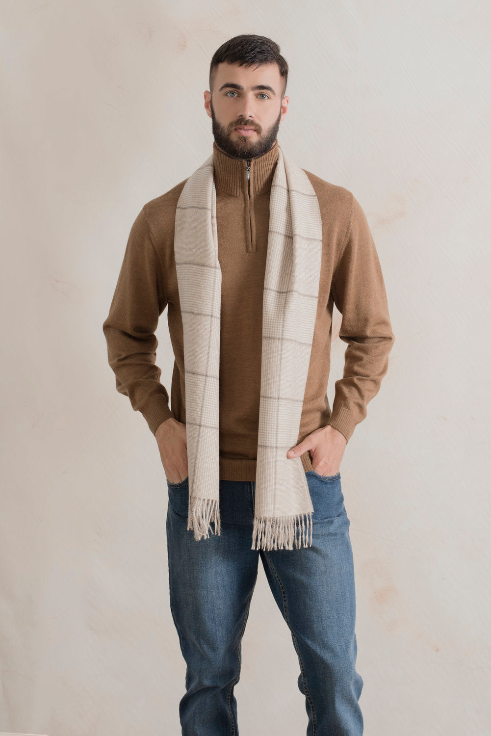 Bufanda Reap Baby Alpaca Color Beige