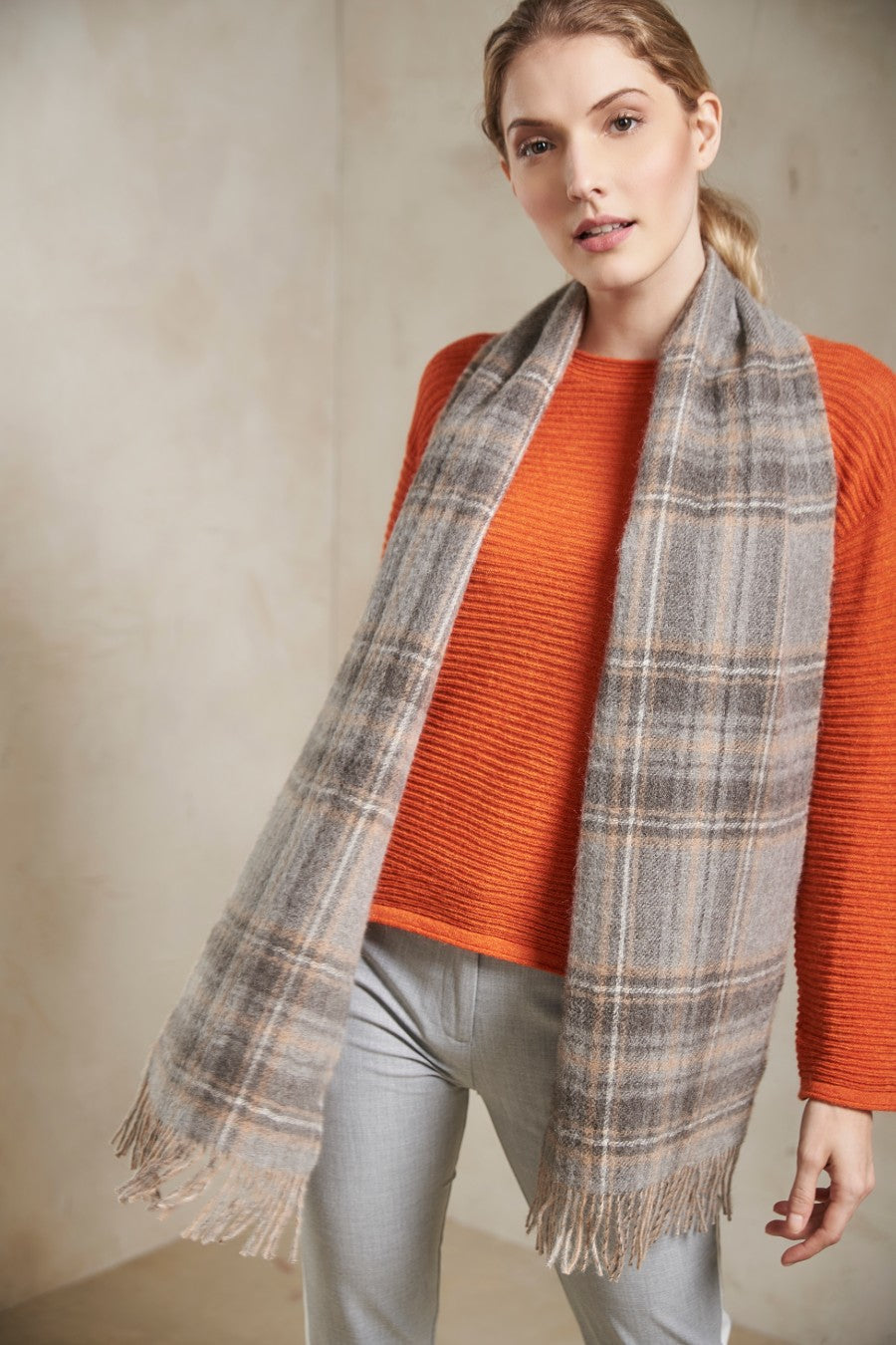 Pimenton Scarf Baby Alpaca Color Grey