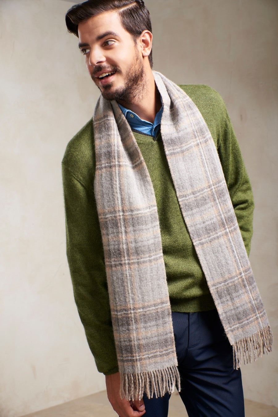 Pimenton Scarf Baby Alpaca Color Grey