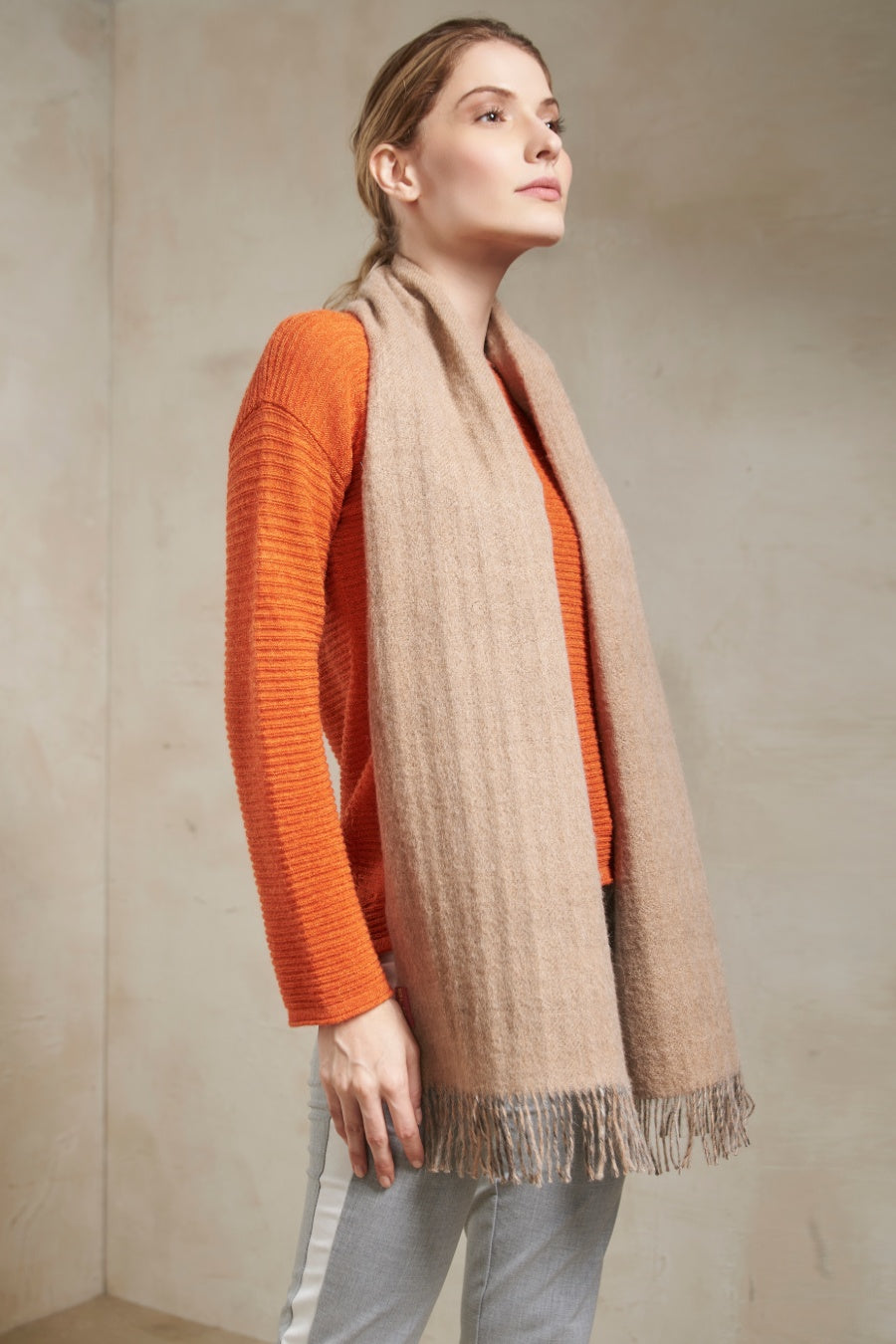 Pimenton Scarf Baby Alpaca Color Grey