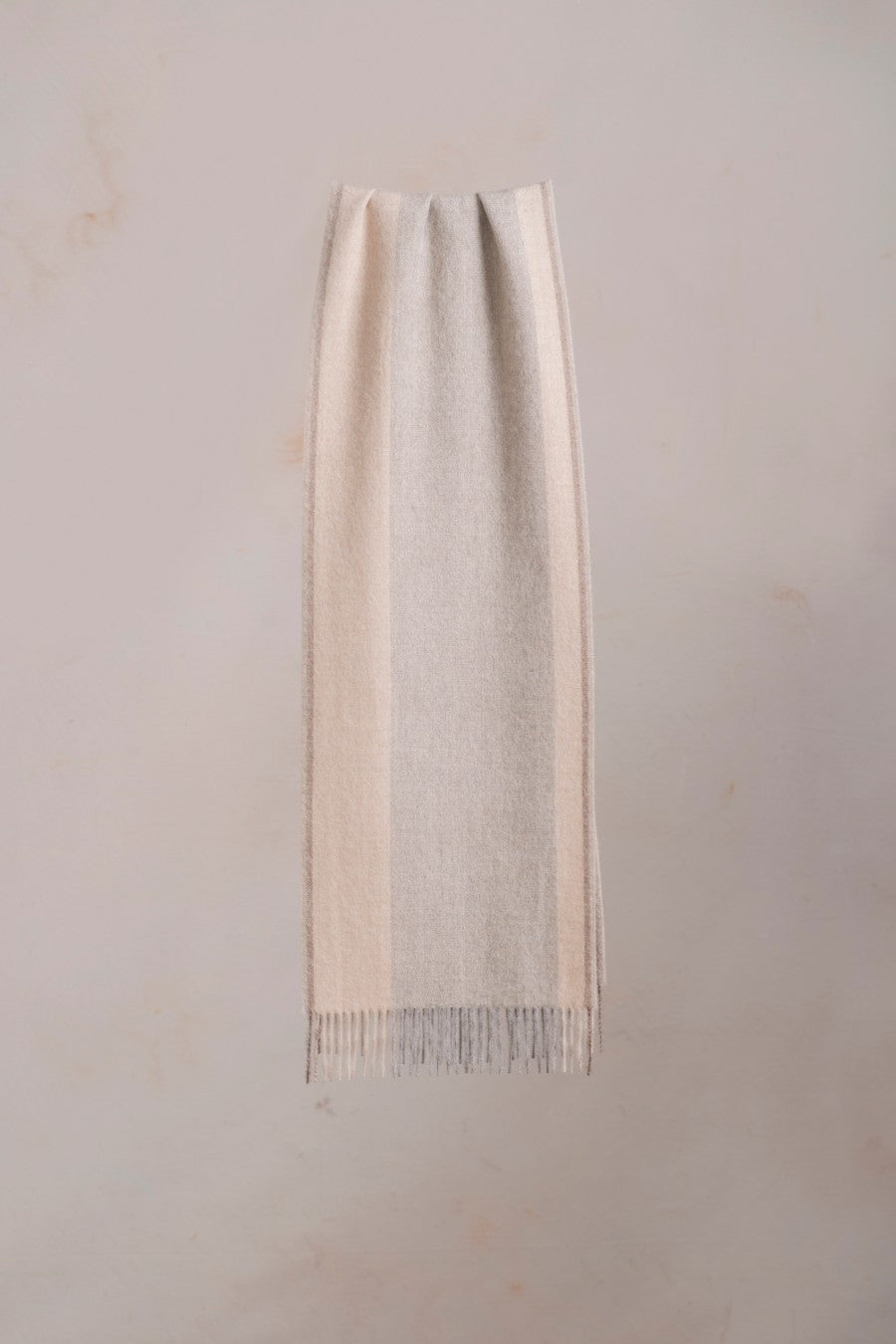 Bufanda Trasera Baby Alpaca Color Gris Claro