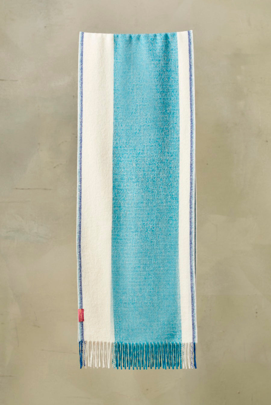 Trasera - Bufanda Baby Alpaca Color Turquesa