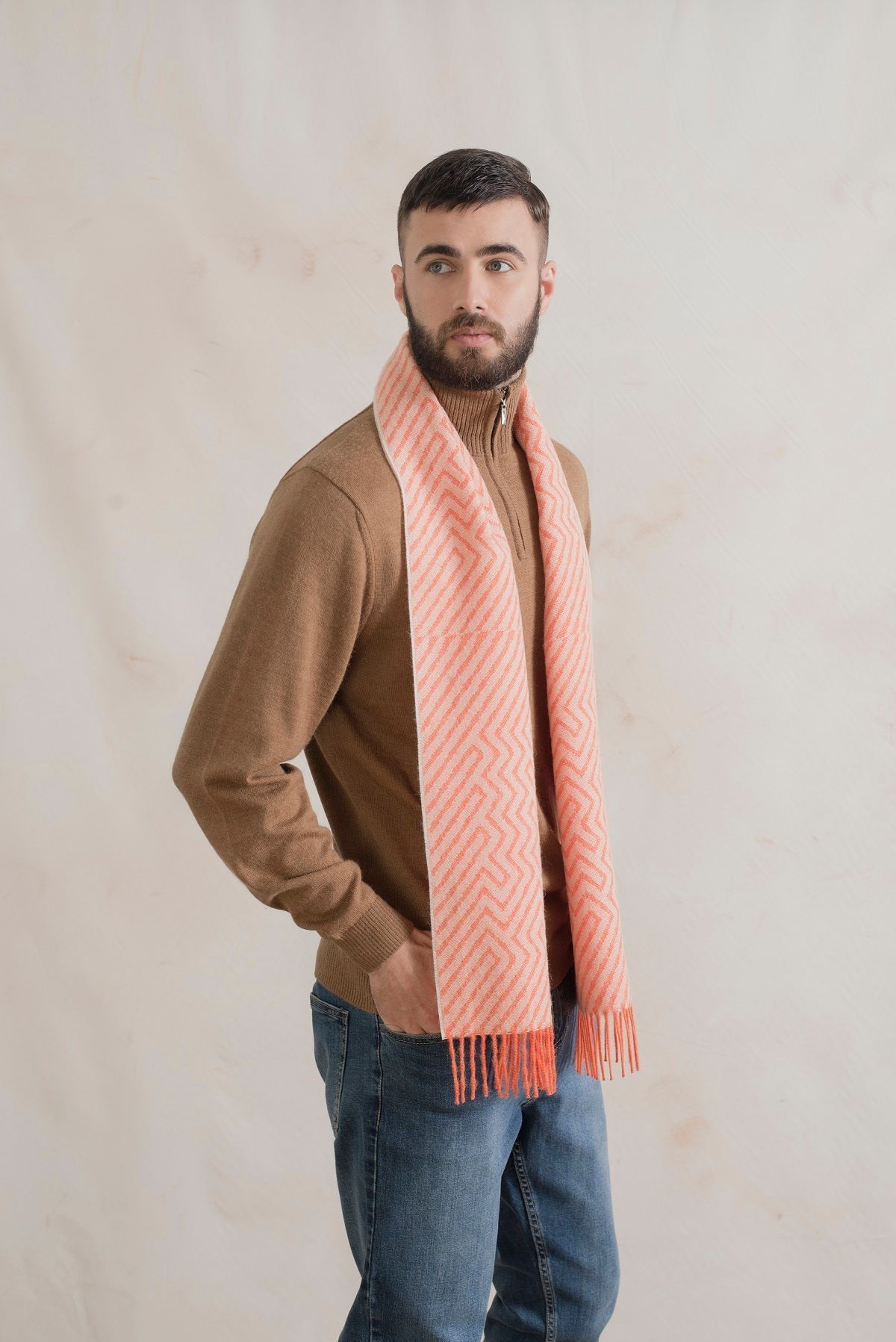 Bufanda Reciente Baby Alpaca Color Naranja