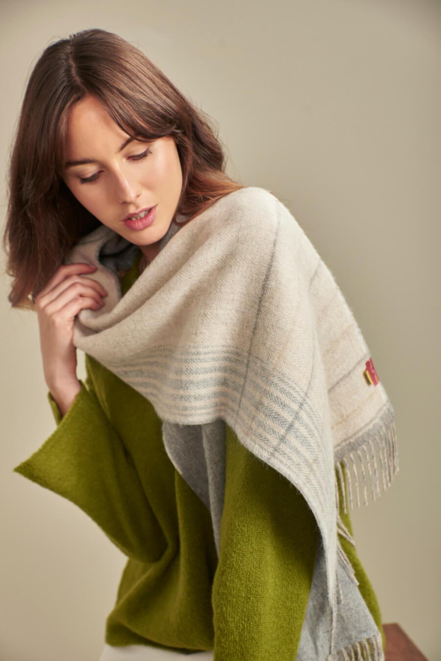 Pelagie B Scarf Baby Alpaca Color Beige