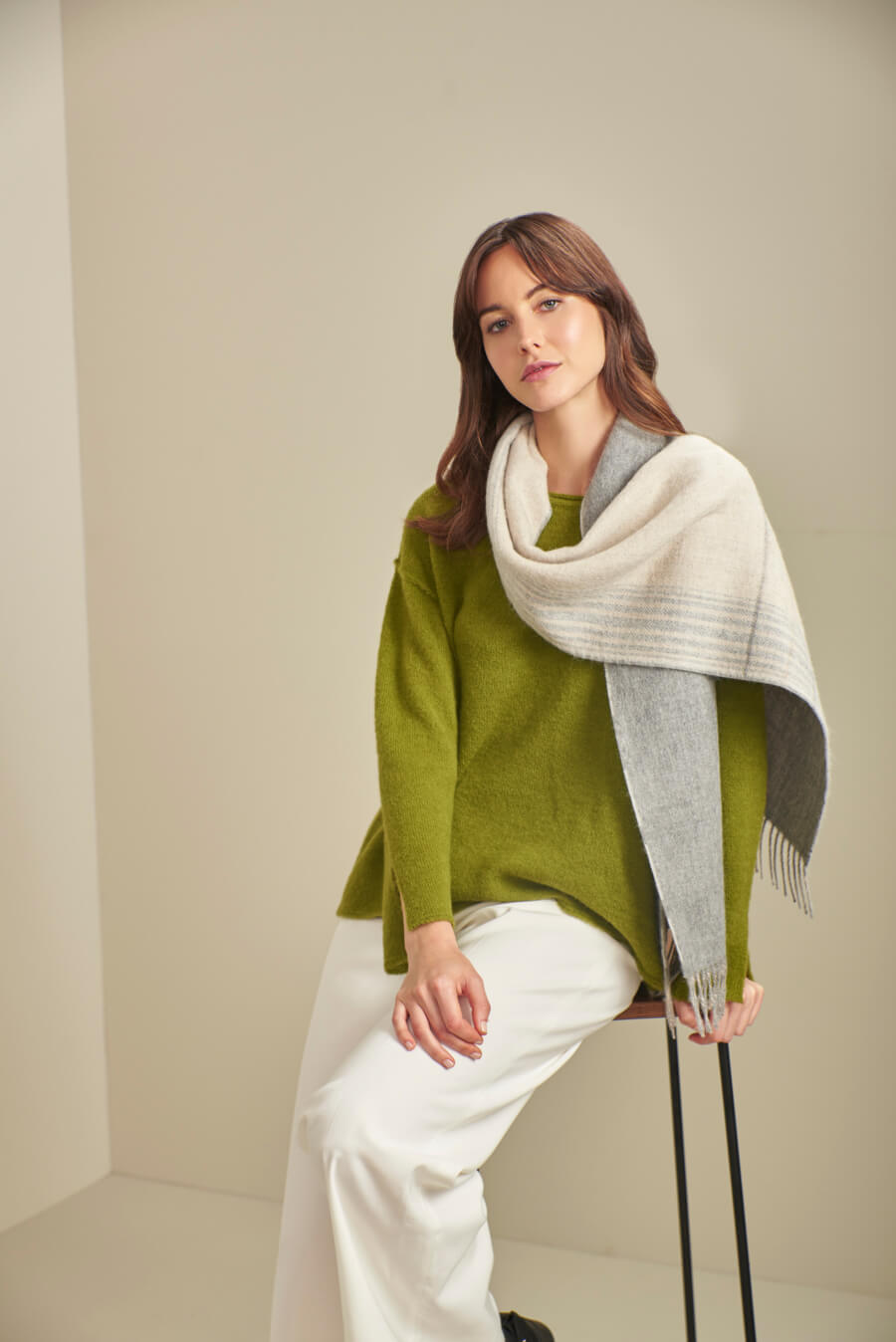 Pelagie B Scarf Baby Alpaca Color Beige