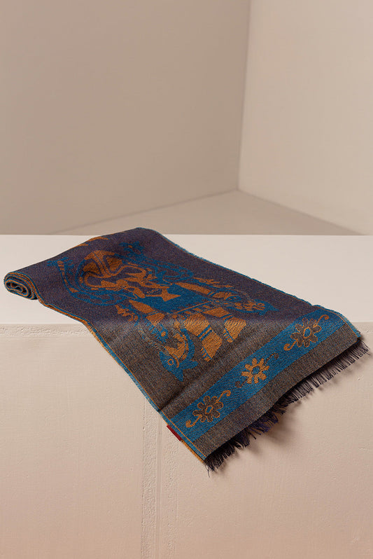 Nazca - 38 Bufanda Baby Alpaca Color Azul