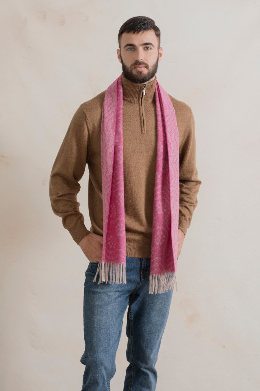 Radio Scarf Baby Alpaca Color Fuccia