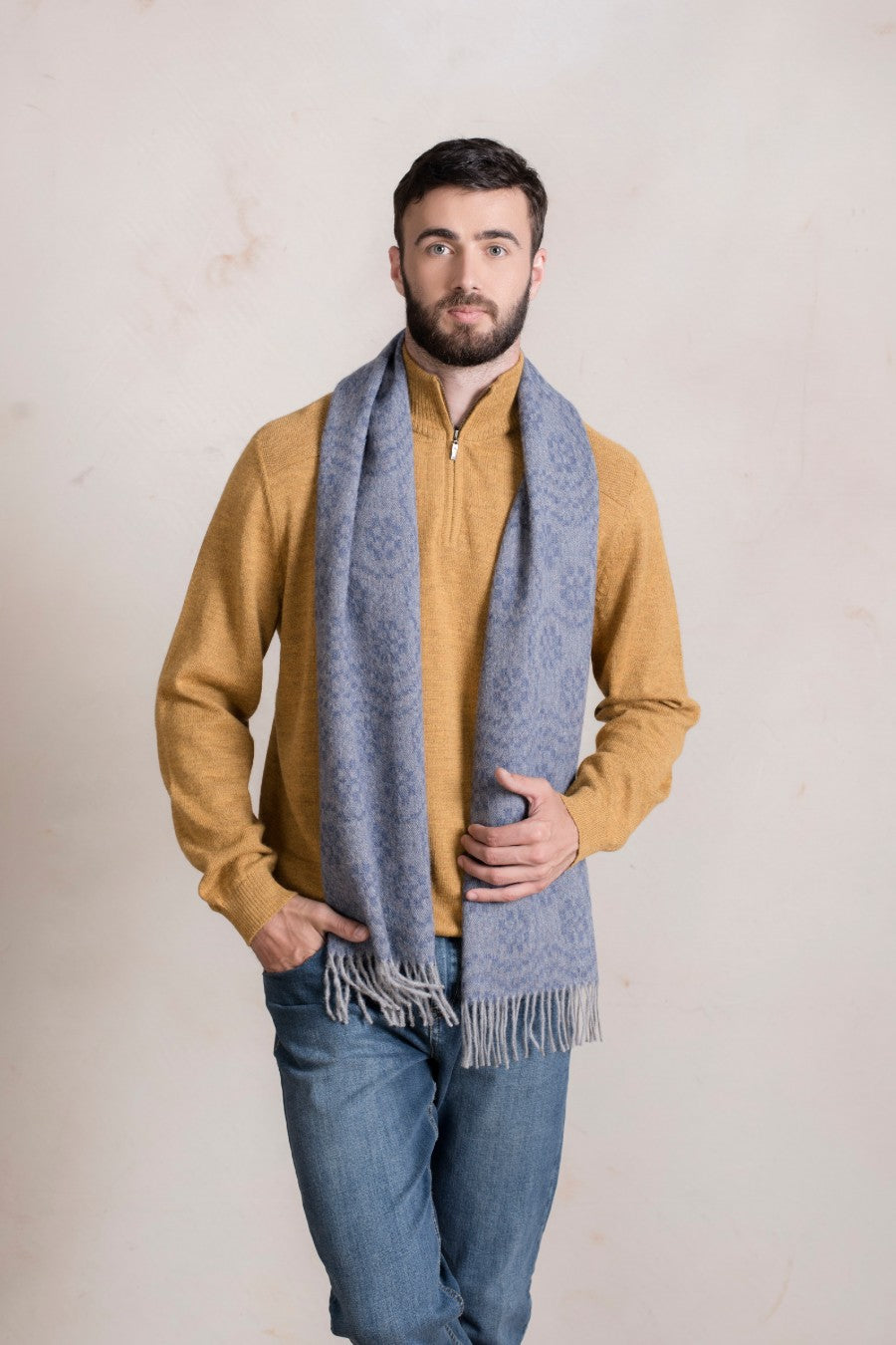 Radio Scarf Baby Alpaca Color Indigo