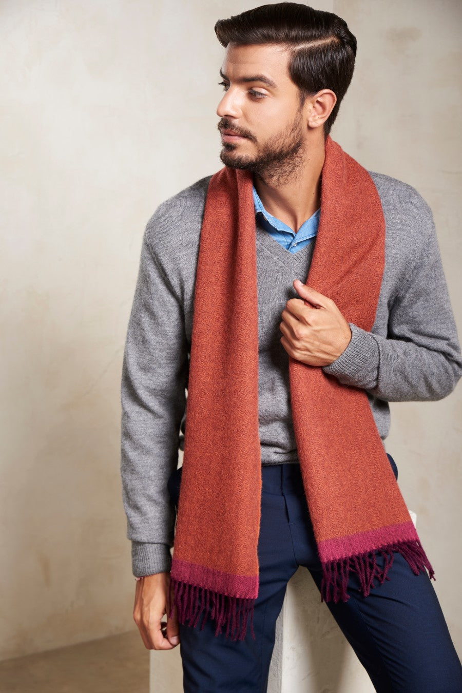 Pera Naranja Scarf Baby Alpaca Color Orange