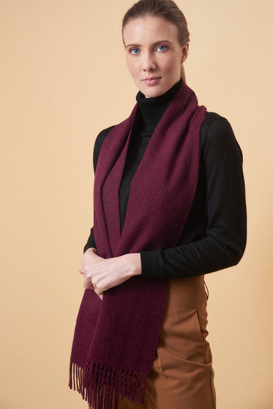 Bufanda Adrian Baby Alpaca Color Amargo