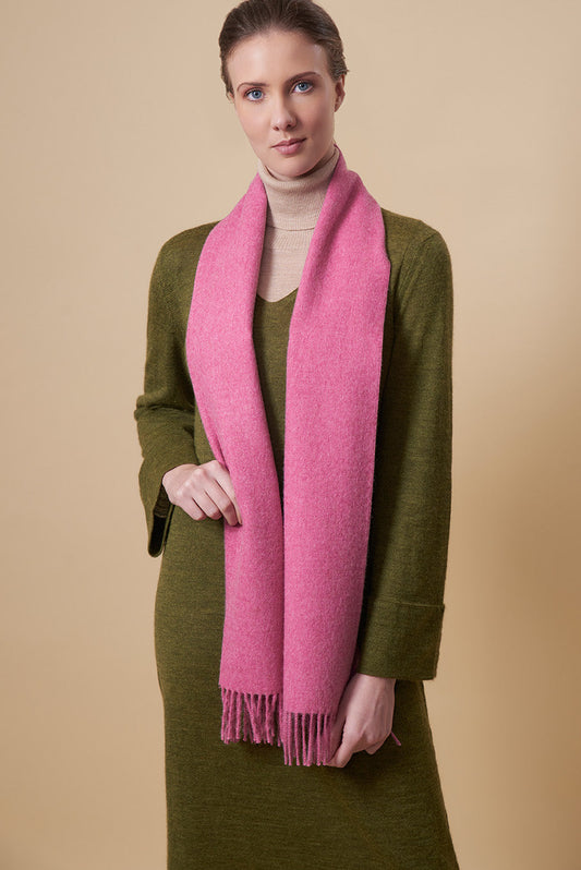 Bufanda Adrian Baby Alpaca Color Damasco