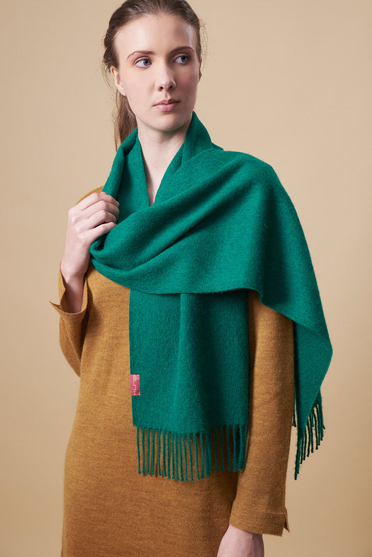 Bufanda Adrian Baby Alpaca Color Esmeralda