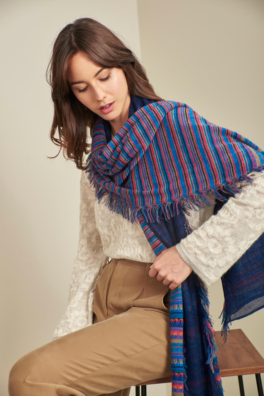 Pluma Scarf Baby Alpaca Color Astral