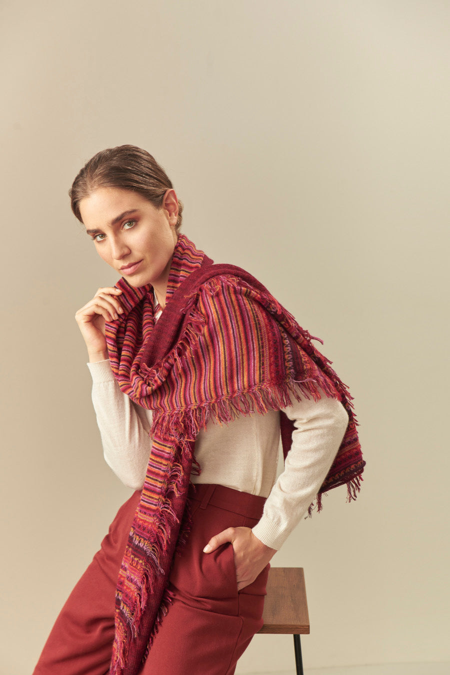 Pluma Scarf Baby Alpaca Color China
