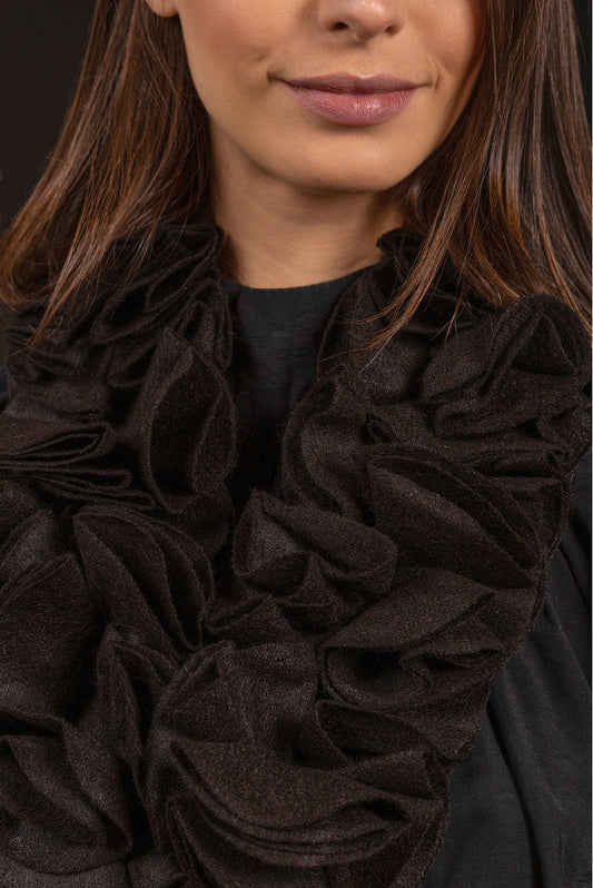 Bufanda Brest Alpaca Color Negro Negro
