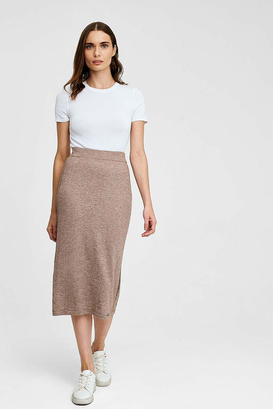 Falda Wanderers Algodón y Baby Alpaca Color Beige