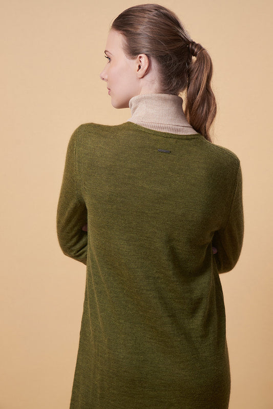 Vestido Uffizi Baby Alpaca Color Aguacate