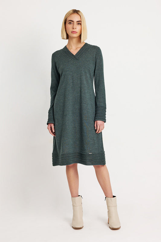 Vestido Cualquiera Bebé Alpaca Color Bosque