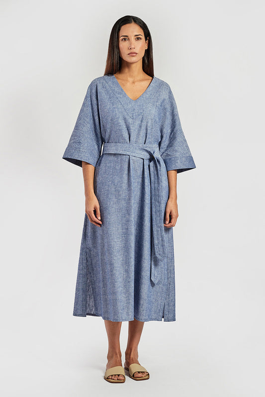 Vestido Varadero Lino Color Denim