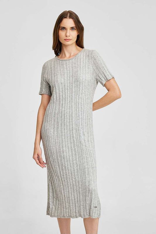 Vestido Wasabi Algodón y Baby Alpaca Color Gris