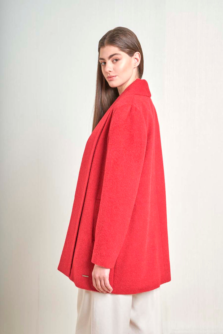 Abrigo Corto Swing Baby Alpaca Color Rojo