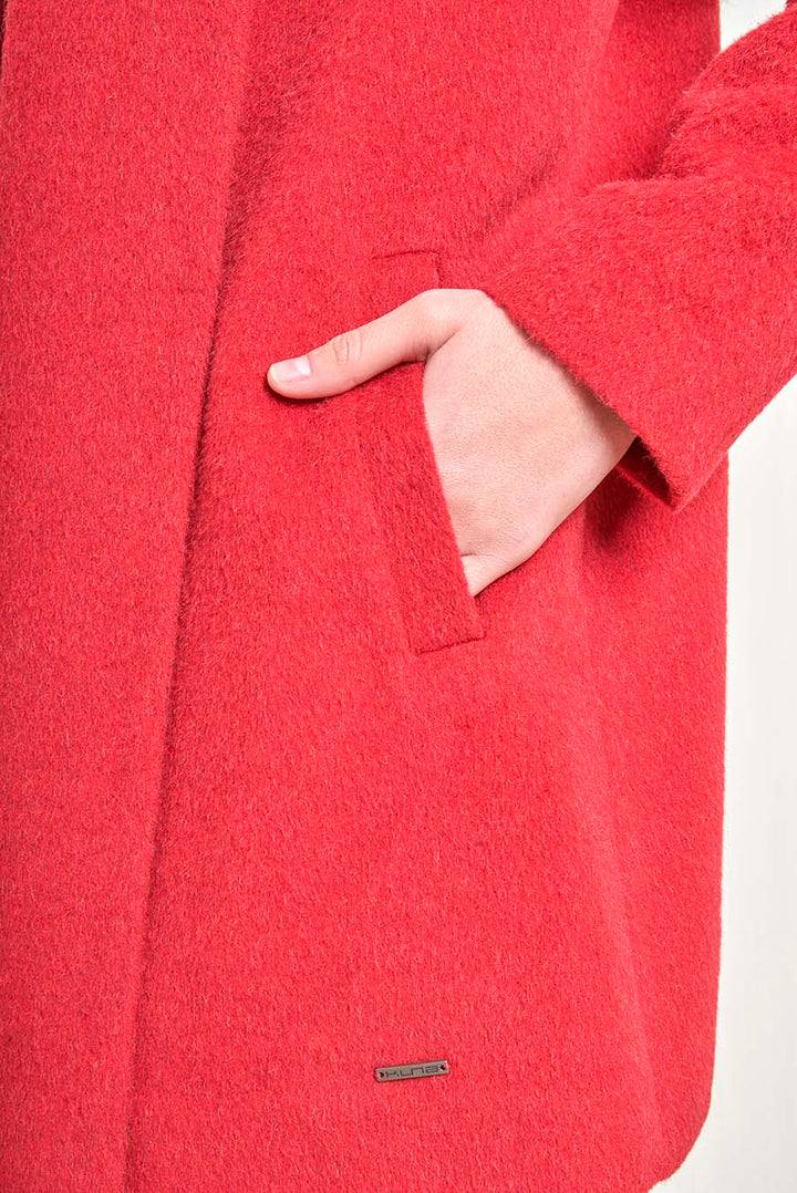 Abrigo Corto Swing Baby Alpaca Color Rojo