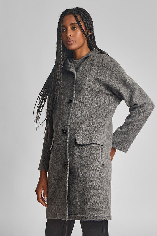 Abrigo Wang Baby Alpaca Color Gris