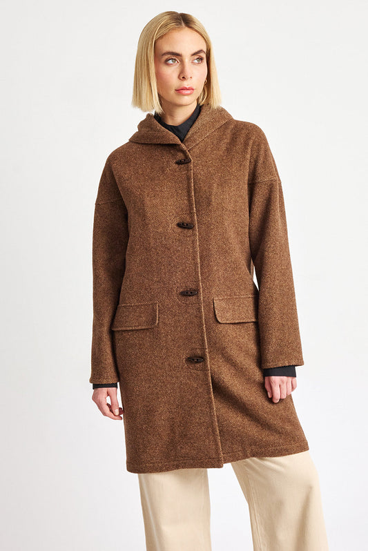 Wang Abrigo Baby Alpaca Color Marrón