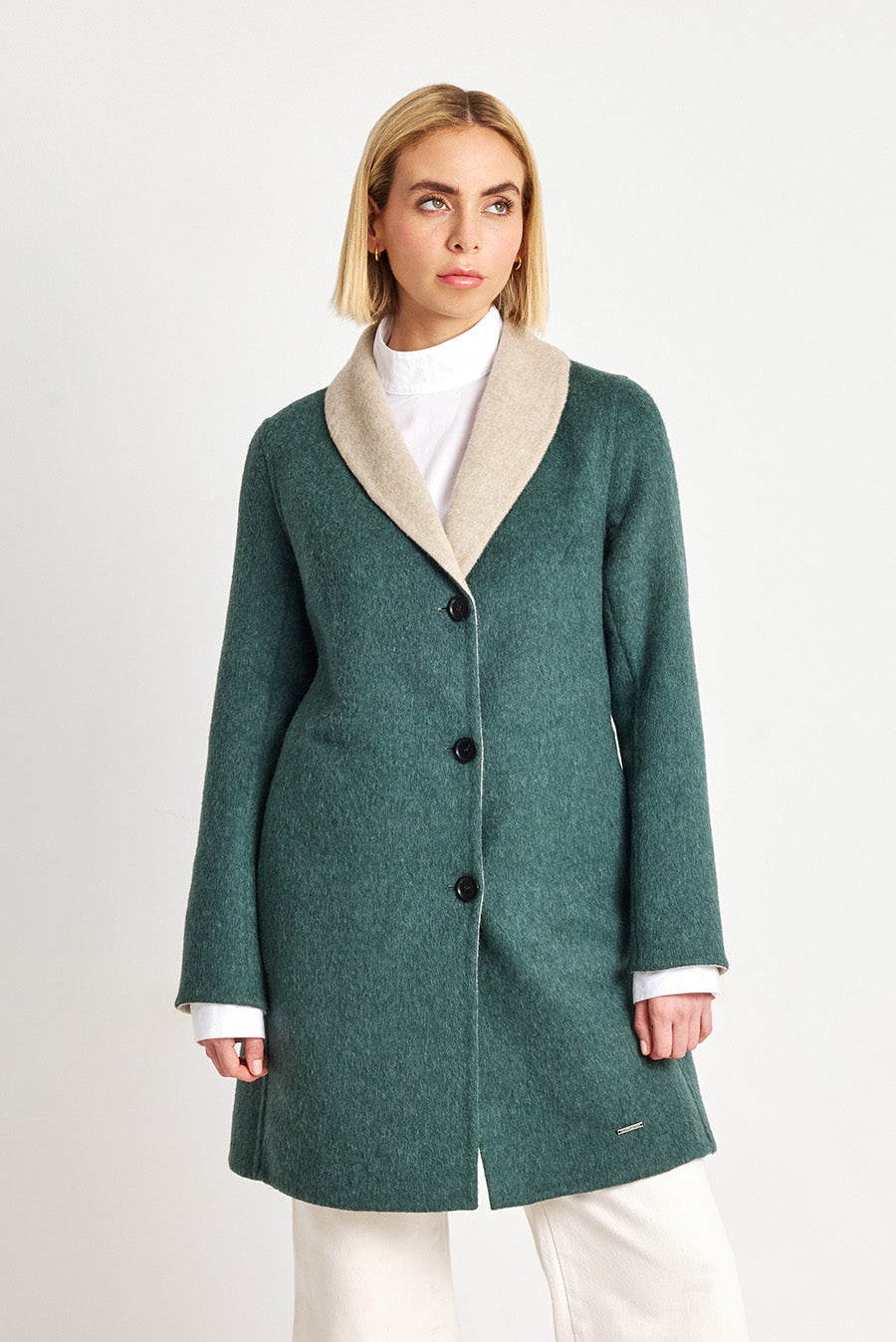 Willianne Coat Baby Alpaca Color Bosque